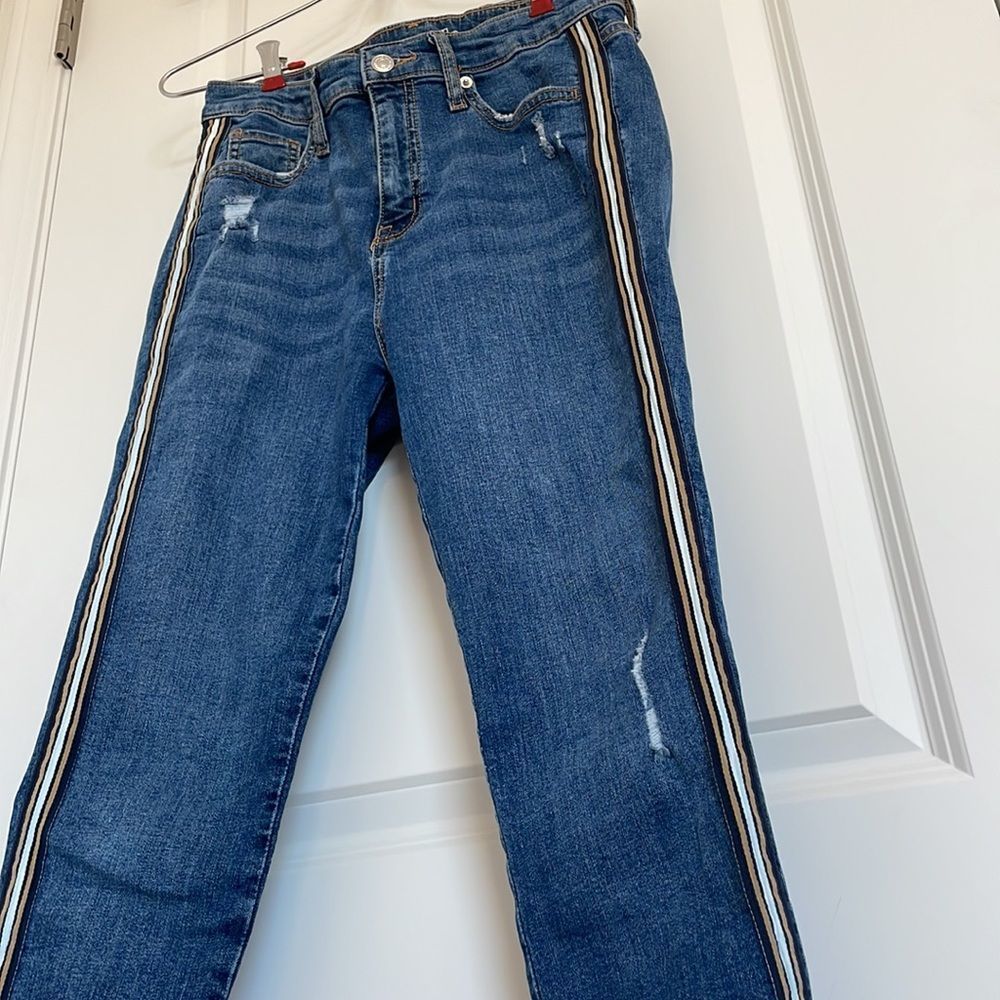 Wild fable striped distressed jeans